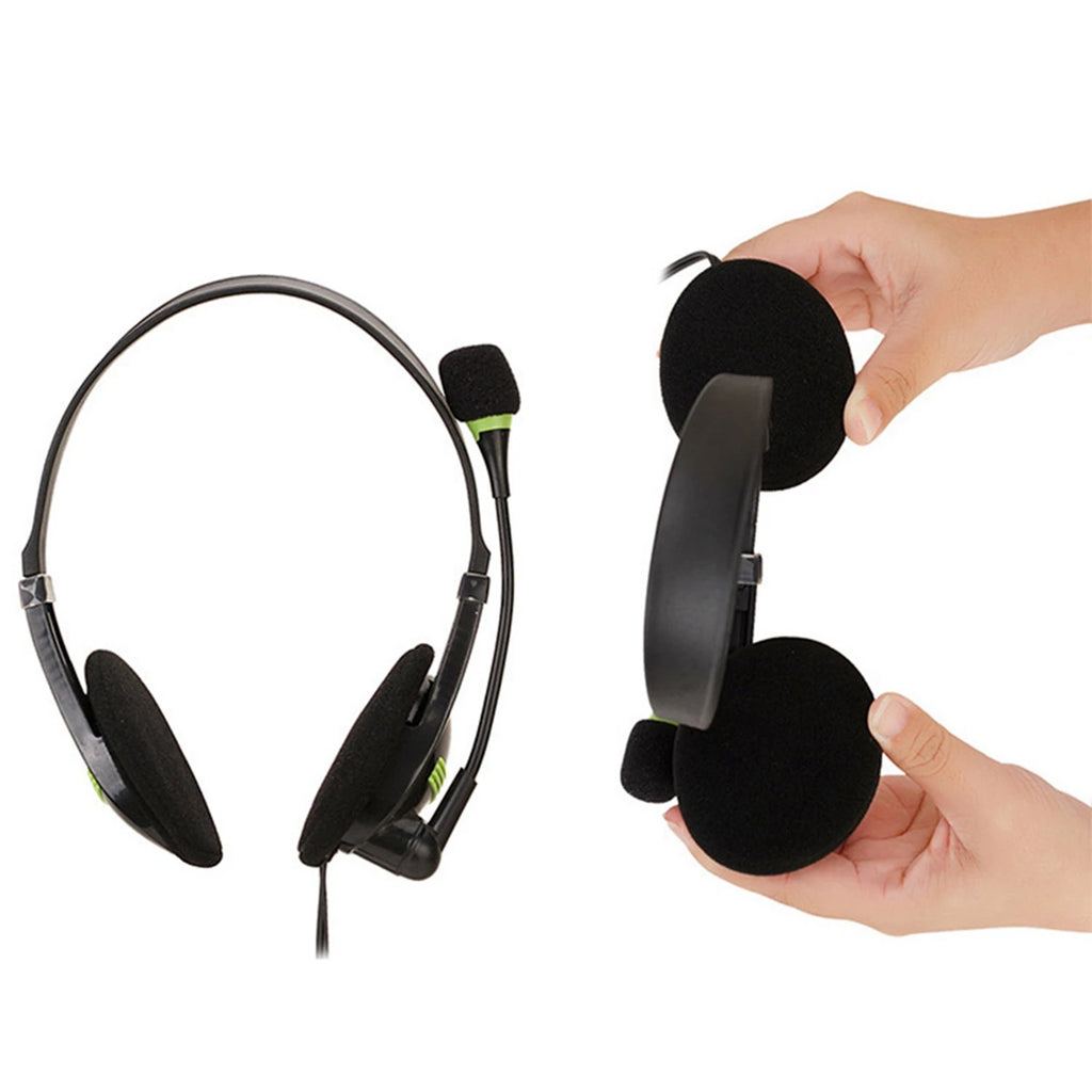 Gaming Headset Over Ear  Mounted Wired Headphones with Mic 30mm Driver Adjustable Headband for Laptop Computer PC With Mic