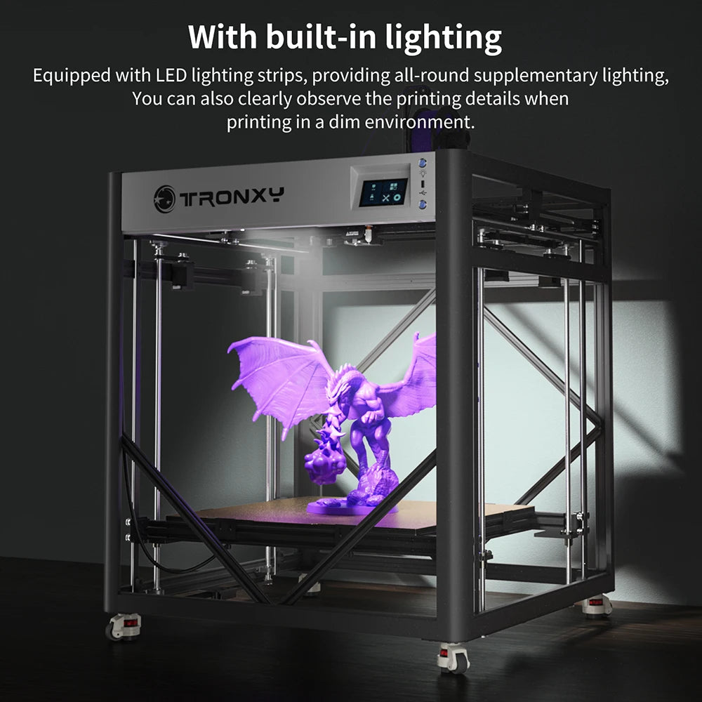 Tronxy VEHO-600 / PRO V3 Large Printing Szie 600*600mm 3D Printer Extrusion Profile Frame Structure Dual-axis Guide Railway