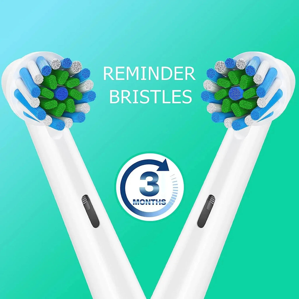 4 toothbrush heads, compatible with Braun Oral-B electric toothbrush, replacement brush heads for Vitality Pro 1000 2000
