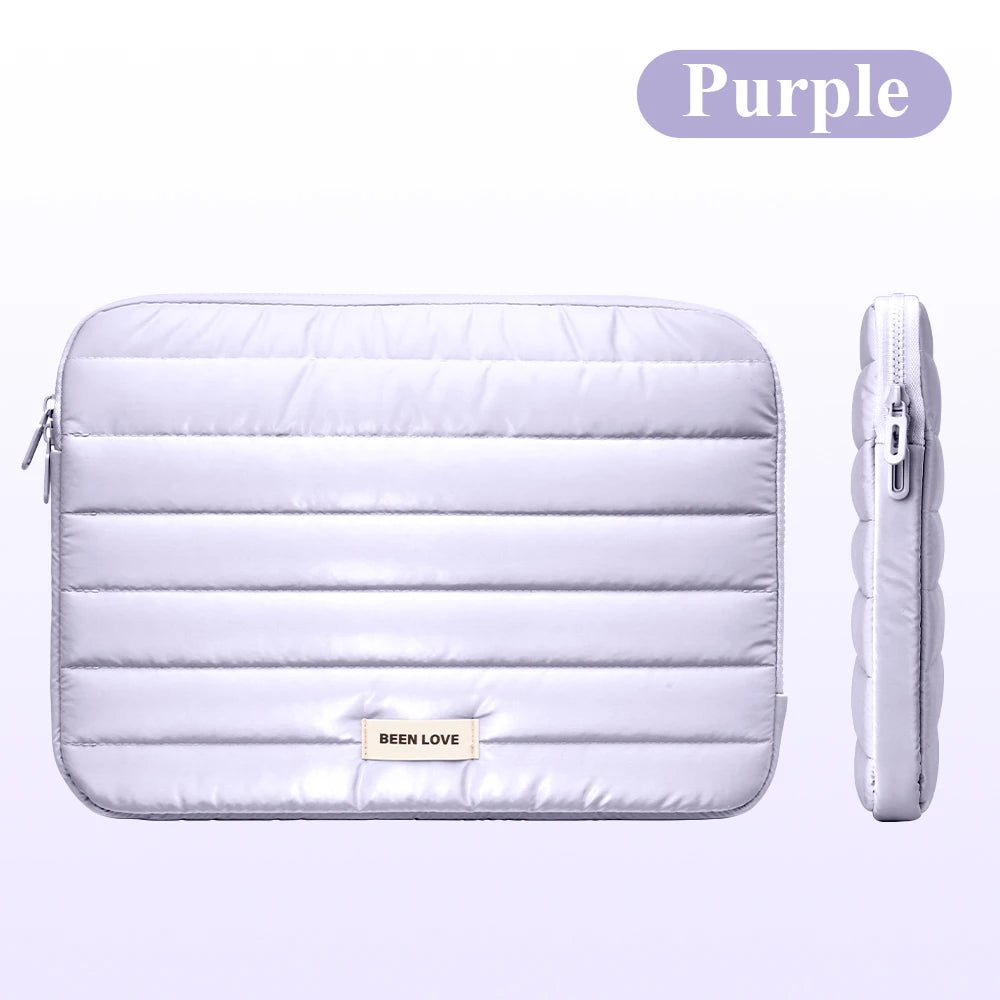 13/14 Inch Puffy Laptop Sleeve Cover Bag For Laptop Cover for MacBook Air iPad Pro Tablet Pouch Bag Fashion Notebook Soft Case