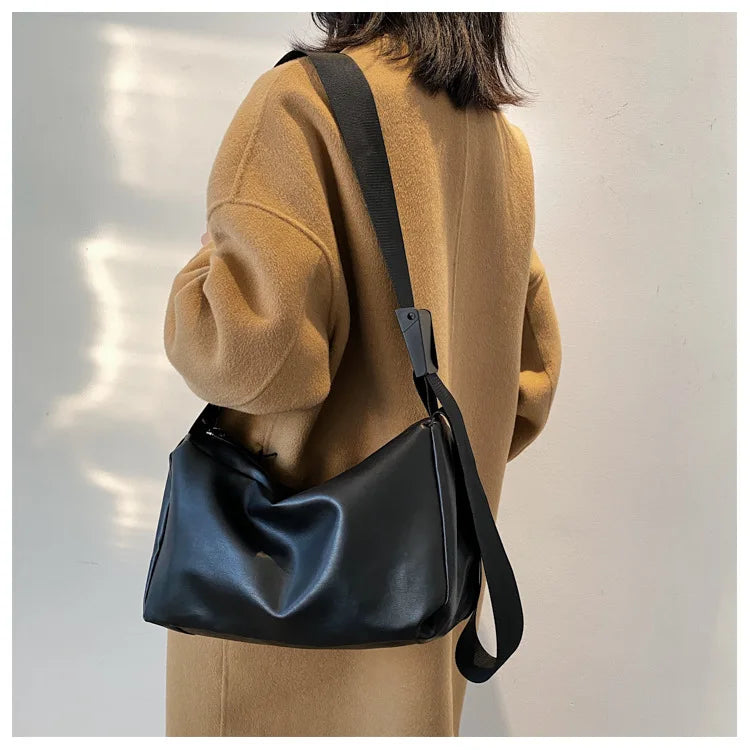 Tilorraine women bag leather large capacity single shoulder bag PU female versatile messenger bag retro style crossbody bag