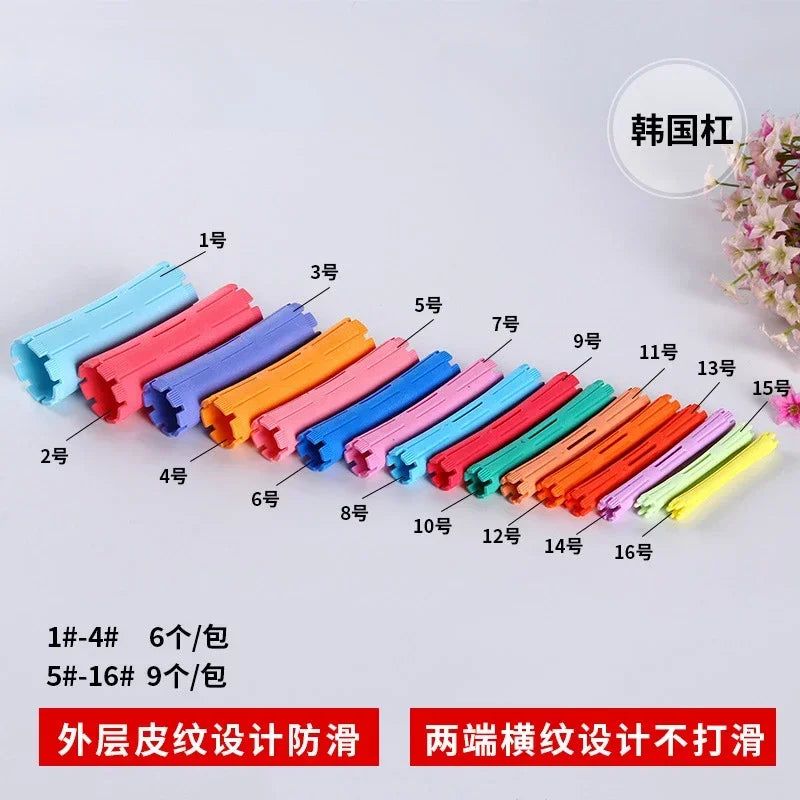 Hair Perm Rods Cold Wave Rods Hair Curling Rollers Curlers Steel Pintail Comb Hair Curler No Heat for Women Long Short Hair