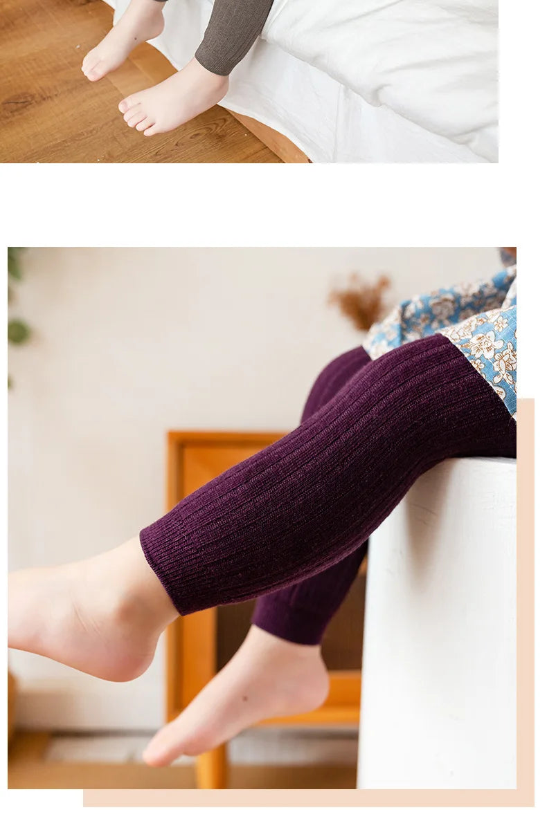 1-6 Years Girls Toddler Baby Basic Ribbed Sweater and Leggings Footless Tights Kids Little Girls Dress Bottom Top Pants