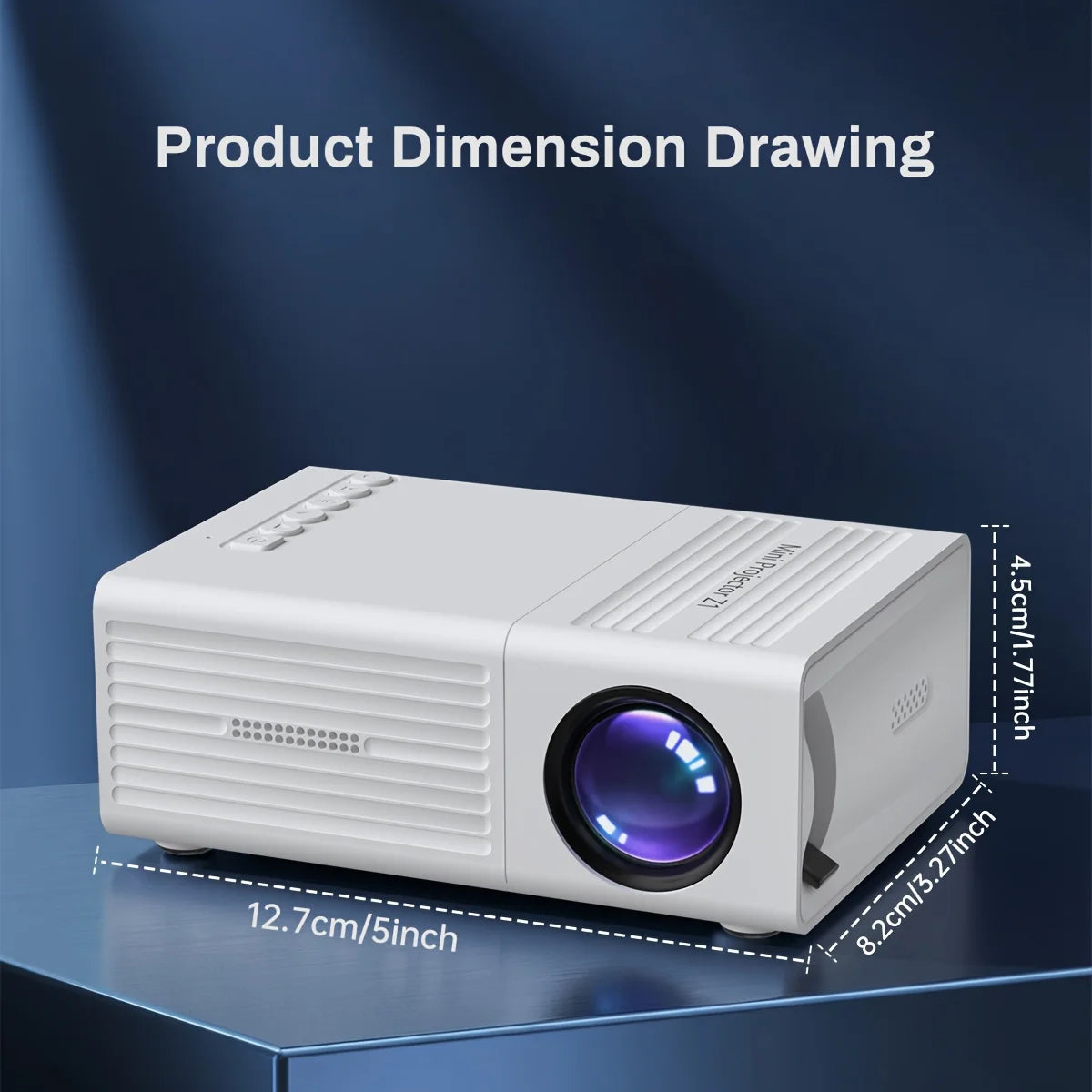 Portable Projector, Supports 1080P, USB Connection, Remote Control - Compatible With Smartphones, Tablets, Laptops, TV Sticks