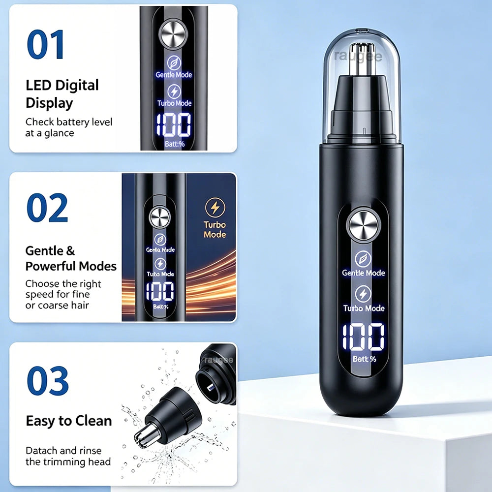 Nose Hair Trimmer for Men Nose Hair Clipper USB Rechargeable Electric Trimmer for Nose and Ears Eyebrow Mini Nose Hair Remover
