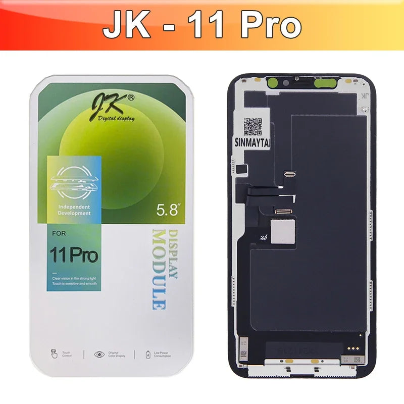 JK LCD Display Touch Screen Digitizer for iPhone X XR XS Max 11 12 13 Mini 14 15 16 Pro Max Compatible with For iPhone Models