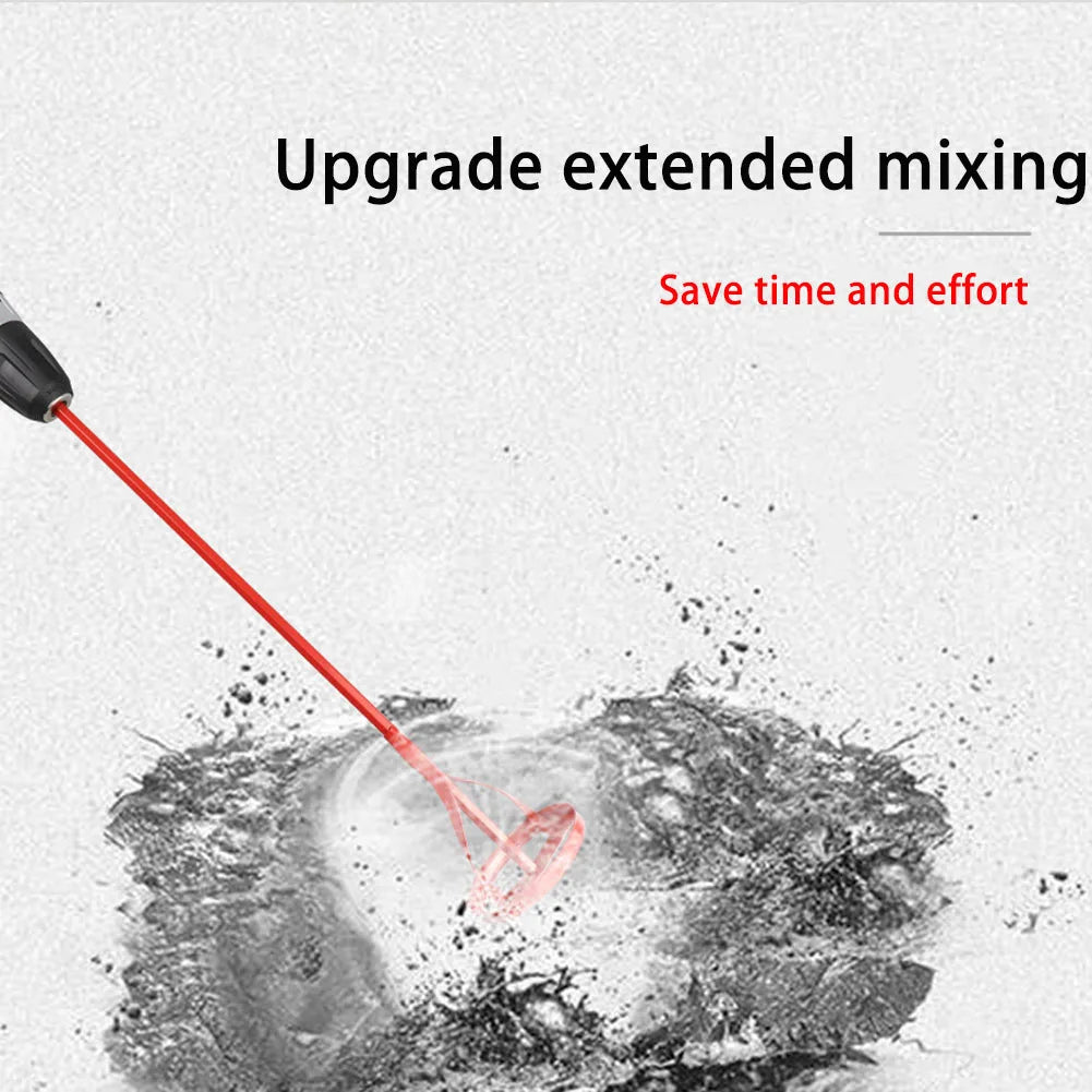 Hexagon Shaft Plaster Paint Mixer Mixing Paddle Rod For Electric Drill Construction Agitator Putty Cement Grouting Mortar Tool