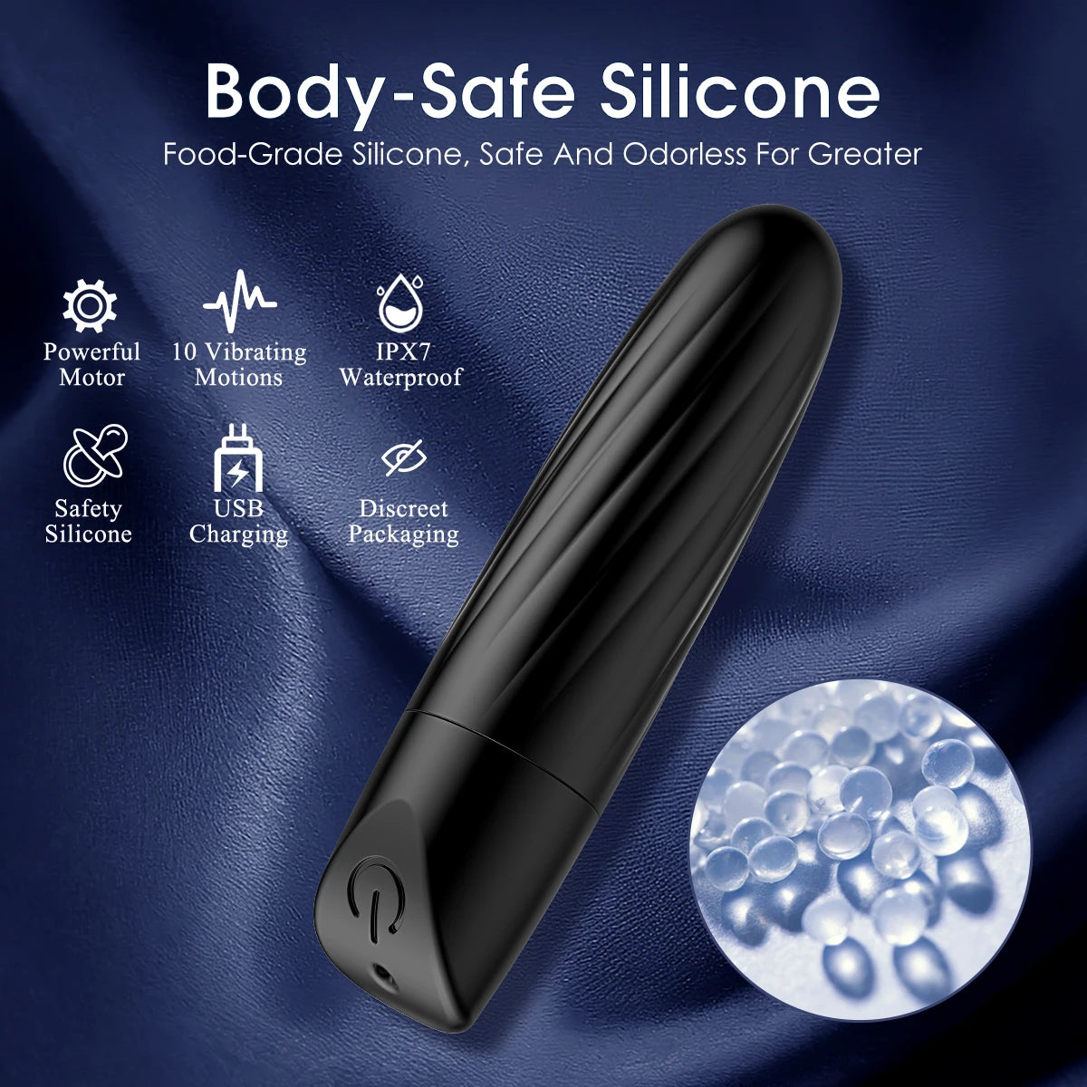 Bullet Vibrator Clitoris and G-Spot Stimulator Nipple Vibrate Massager Vibrating Wand Orgasm Vagina Dildo 10 Vibrate pattern