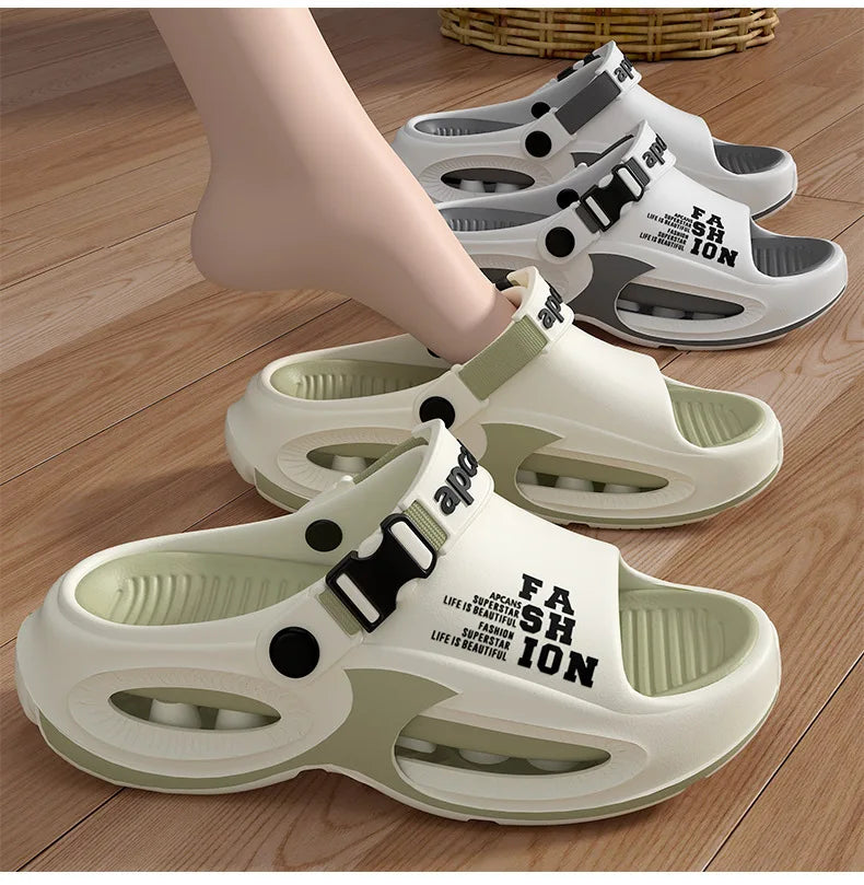 Men Fashion Sport Slippers Indoor Outdoor Sandals Beach Flip Flop Thick Sole Male Slides Summer Non-Slip Men Shower Slippers