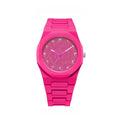 Arabic Dial Waterproof Watch Round Dial Plastic Strap Quartz Watch Exquisite Design Color Strap Business Watch Casual Wear
