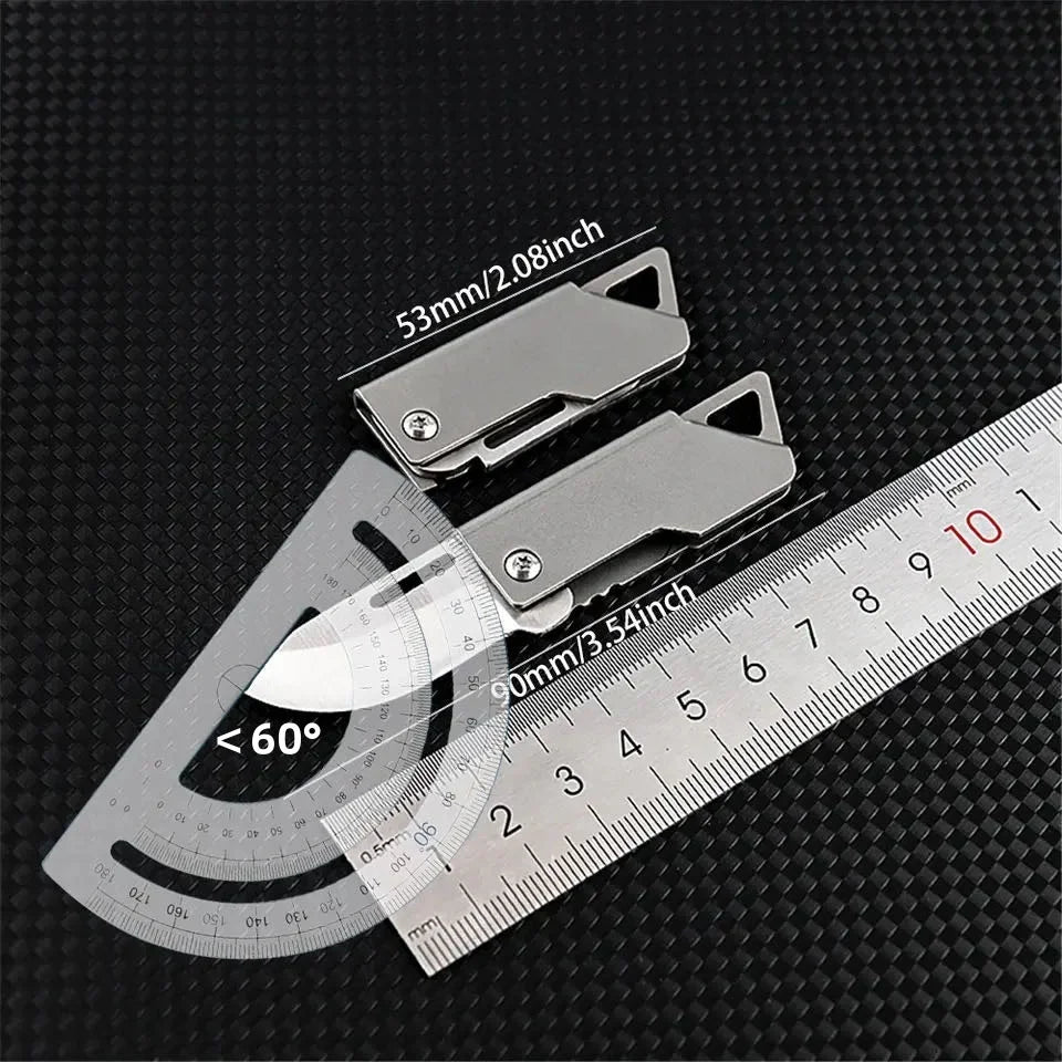 Small Steel Cannon Outdoor Folding Knife D2 Steel Mini Portable Open Box Disassembly Express Keychain Pendant