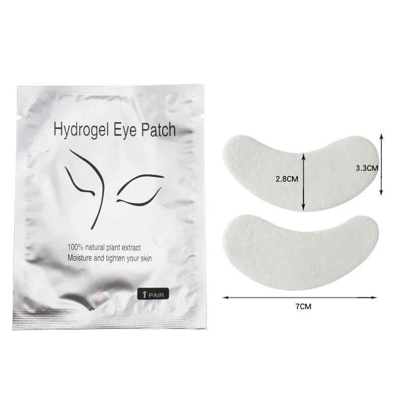 200 Pares de Pensos para Olhos, Almofadas de Isolamento, Adesivos de Hidrogel para Remoção, Juntas para Extensão de Pestanas, Ferramentas de Maquilhagem
