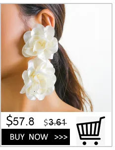 IngeSight.Z 1PC Imitation Pearl Sequins Long Tassel Earrings Kpop Arc Ear Hanging Fake Cartilage Clip Earrings Jewelry Accessory