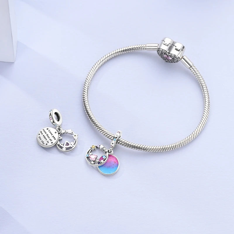 New Original Charm Beads 925 Sterling Silver Butterfly Hot Air Balloon Dangle For Bracelet Women Girl Fine DIY Jewelry Gift
