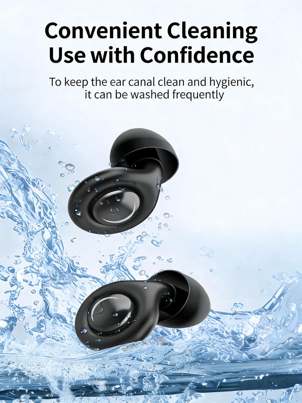 Reusable Silicone Ear Plugs Noise Cancelling Hearing Protection For Sleep Concert Travel Work Study & Relax
