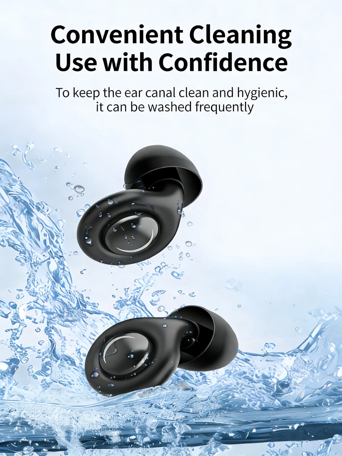 Reusable Silicone Ear Plugs Noise Cancelling Hearing Protection For Sleep Concert Travel Work Study & Relax