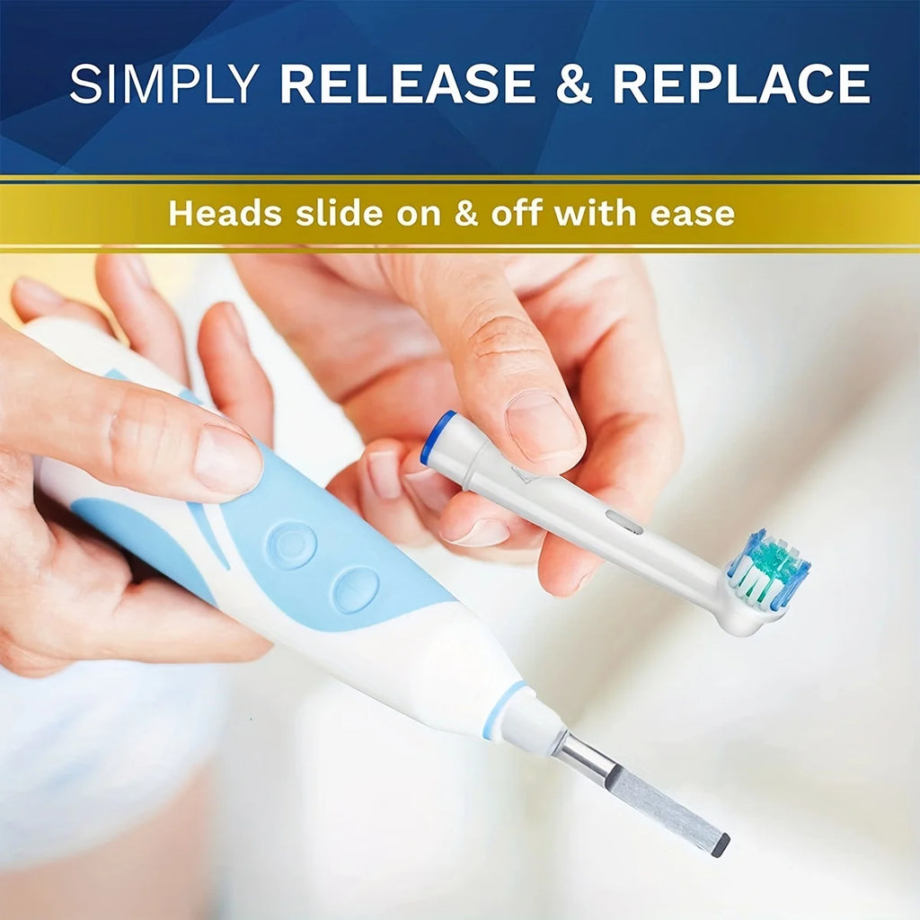 4 toothbrush heads, compatible with Braun Oral-B electric toothbrush, replacement brush heads for Vitality Pro 1000 2000
