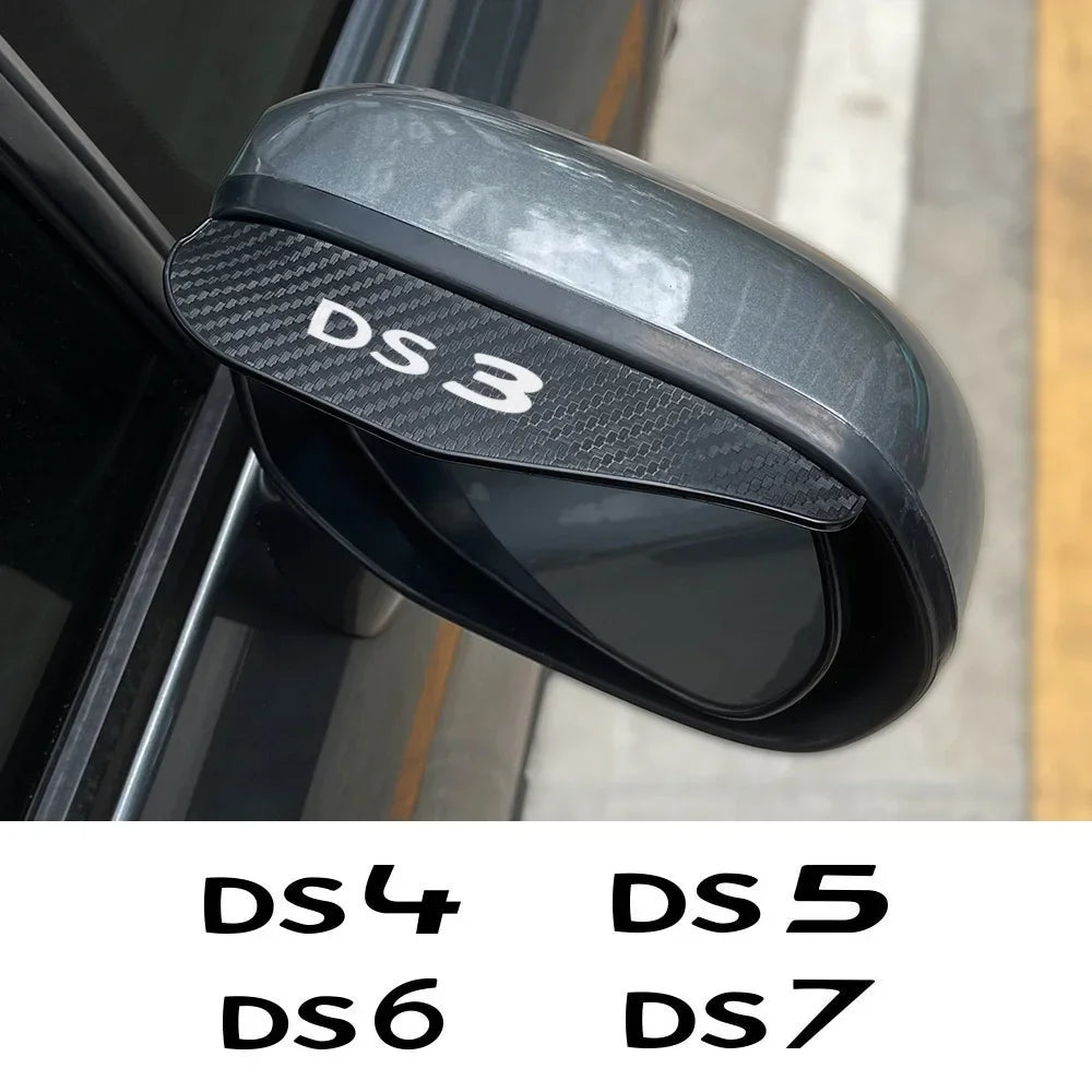 Car Rearview Mirror Eyebrow Rain Shade Rainproof Cover Auto Accessories For DS Citroen DS3 Cabrio DS4 DS5 Prestige 5LS DS6 DS7