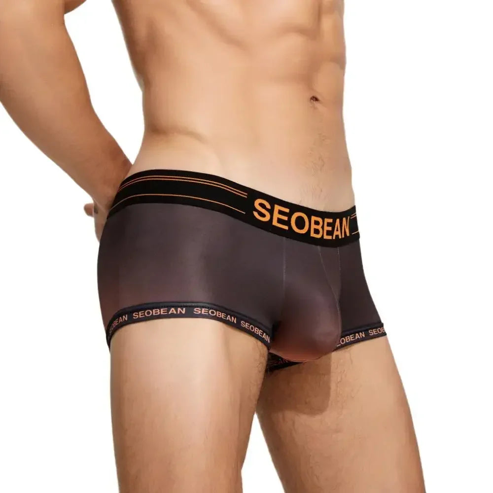 Sexy Low-waist Mens Underwear Boxers Gradient Color Underpants Boxer Shorts Male Panties Boxershorts underwear men boxer hombre