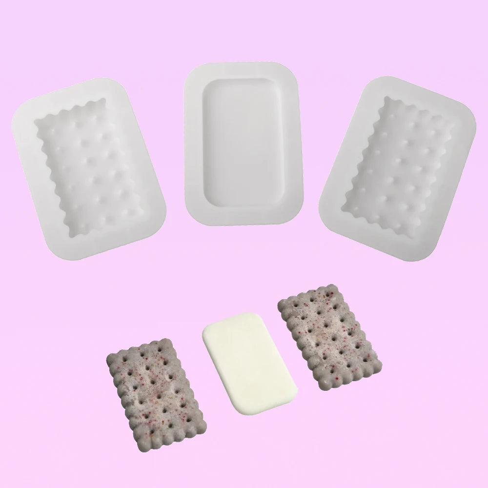 Moldes de silicone para bolachas, chocolates ou bolos em forma de coração, quadrado ou retangular, utensílios de cozinha para pastelaria e sobremesas