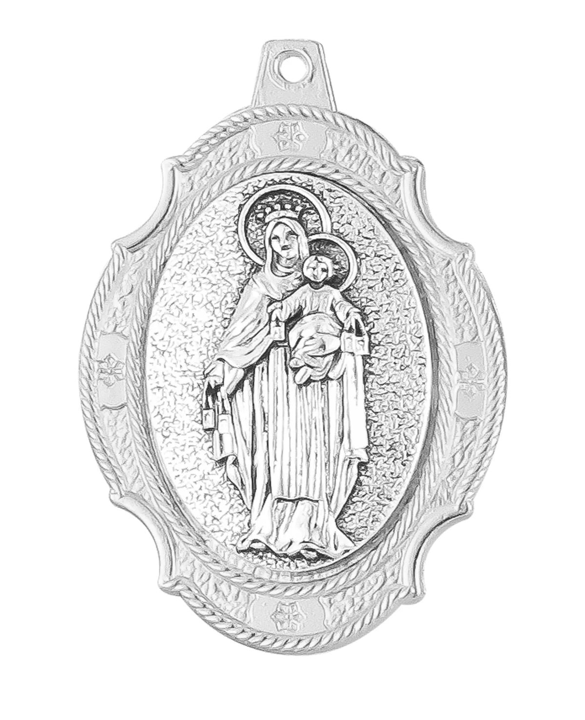 10 Styles 3 Colors Holy Icon Our Lady of Mount Carmel Miracle Madonna Pio Sacred Heart Jesus Pendant DIY Religious Keychain Part