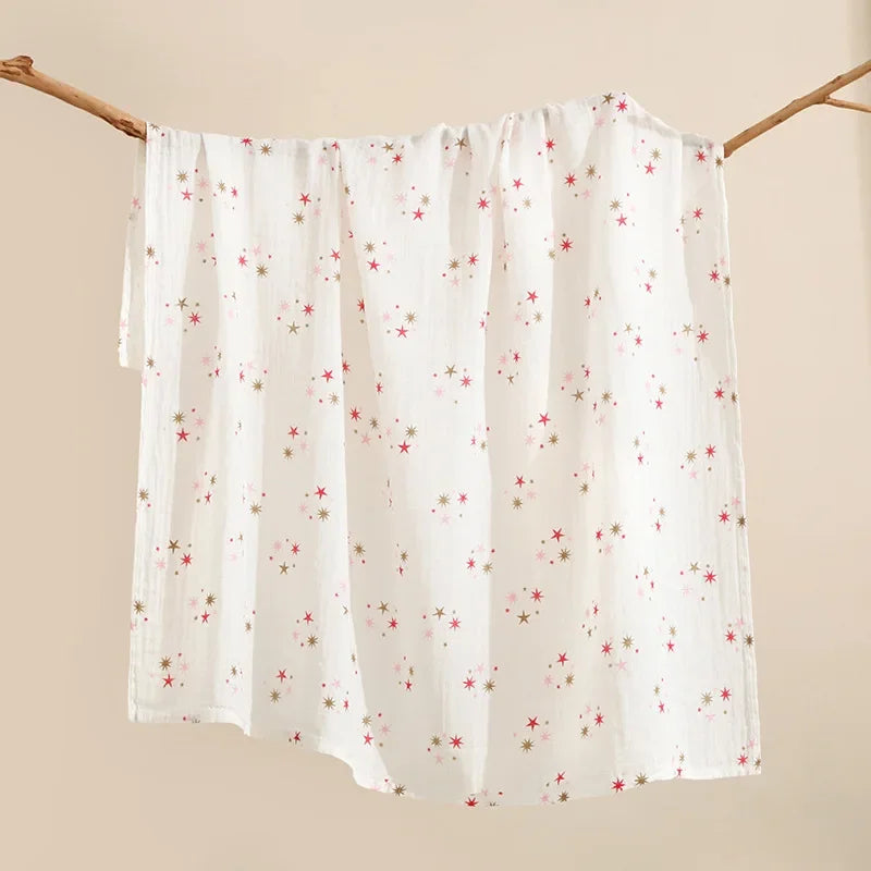 120x110cm Muslin Diaper Baby Blankets Newborn Swaddle Blanket Infant Gauze Bath Towel Baby Warp