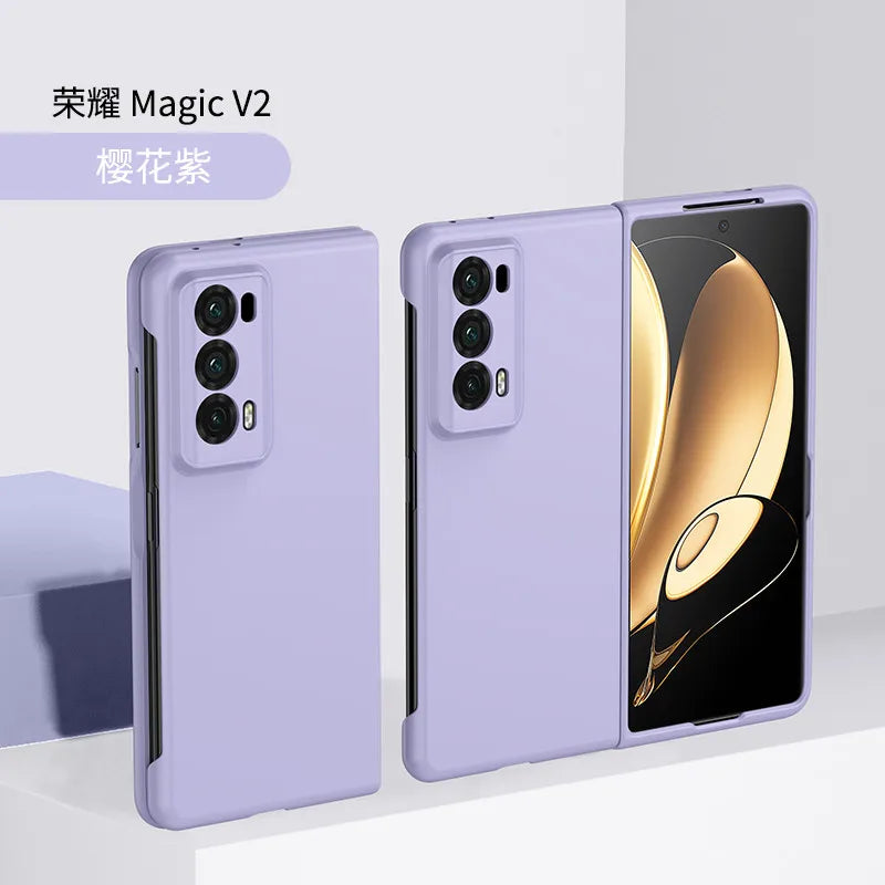 PC Hard Shell Phone Case For Honor Magic V2 Solid Color Protective Cover