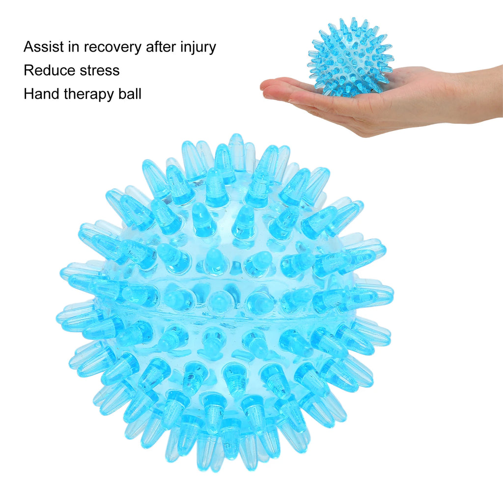 Bola de Massagem com Espigões, Oca, Macia, Transparente, para Exercício de Recuperação de Força e Alívio de Stress para Mão e Pulso