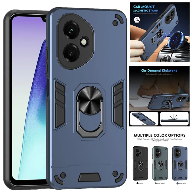 Military Armor Shockproof Case for Honor 400 Pro 400 Lite 5G Protective Cover Ring Stand Holder Fundas Coque
