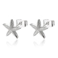 Marine Life Starfish Earrings for Women Girls Gold Color Stainless Steel Starfish Stud Earrings Summer Jewelry Seaside Gifts