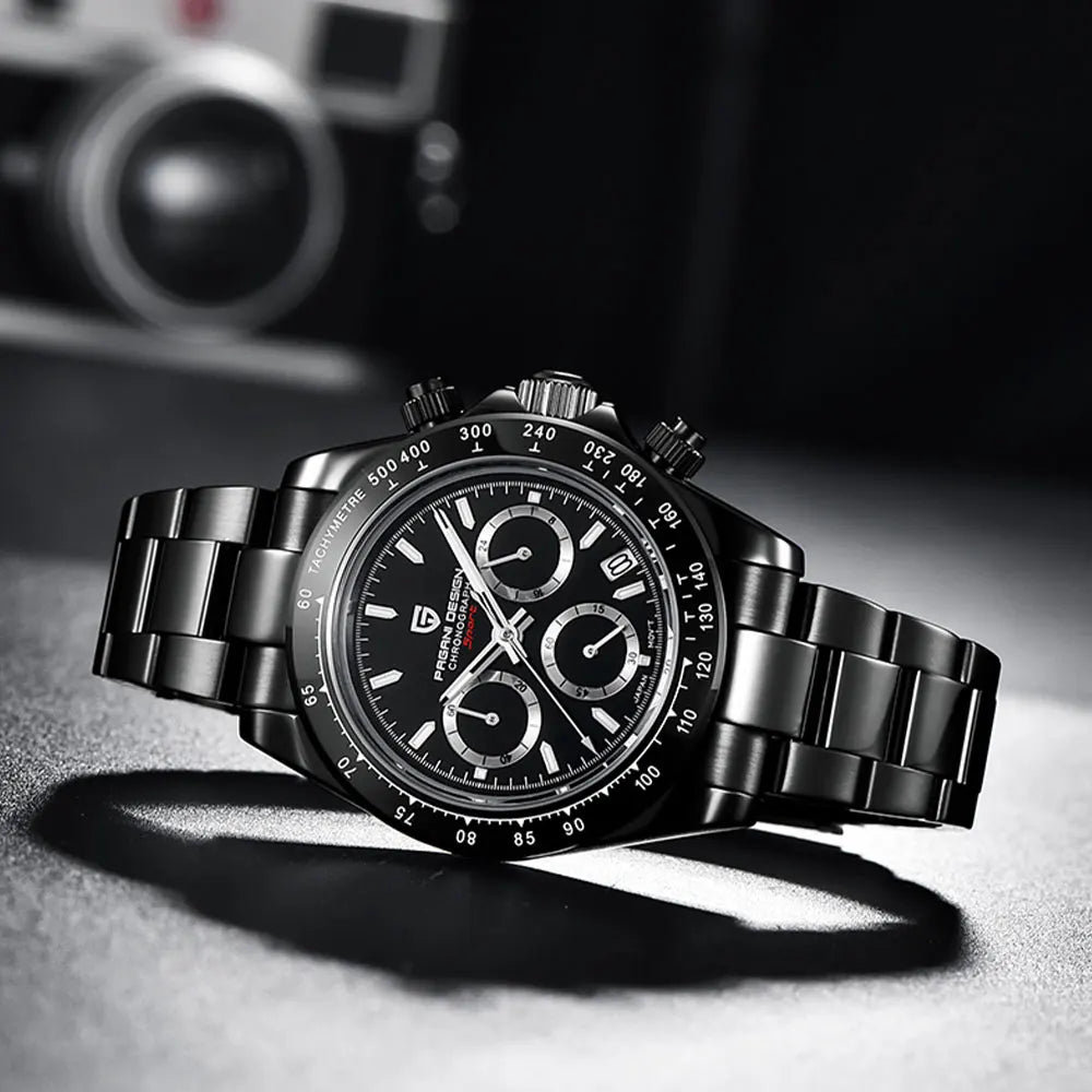 New 1644 PAGANI DESIGN 40mm Men Watch Multifunction Chronograph Sapphire Glass 100M Waterproof Quartz Watch for Men Reloj Hombre