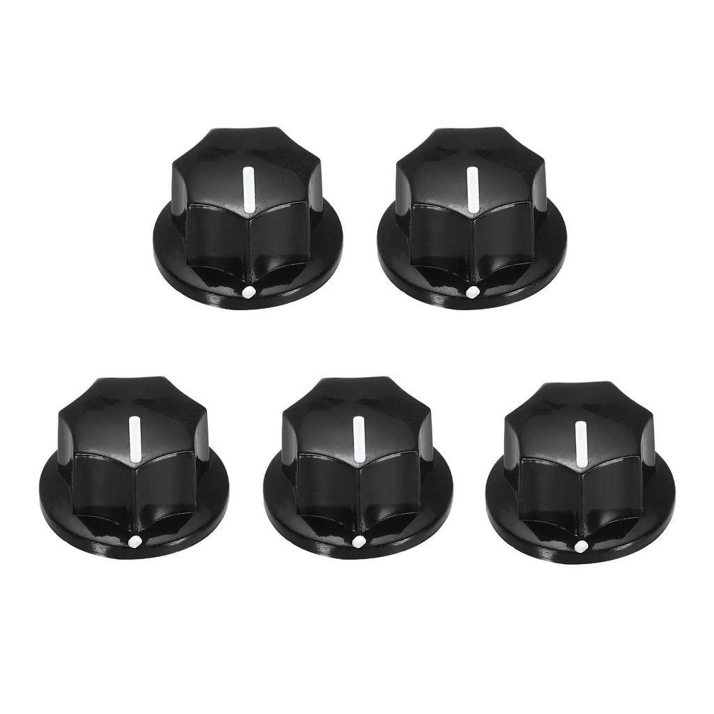 5/10Pcs ABS and Copper Potentiometer Knobs 1/4" Volume Tone Control Top Hat Knob for Guitar Instruments Audio Mixer Amplifier