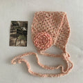 Sweet And Lovely Three-Dimensional Flower Knitted Handmade Women's Autumn And Winter Atmosphere Warm Earmuffs