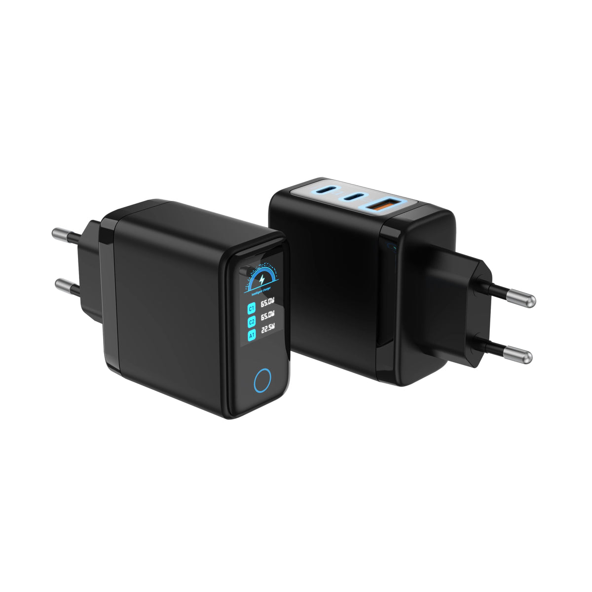 65W GaN Fast Charging Station with LCD Digital Screen, PD3.0 Wall Charger for Laptop, iPhone 17 , Samsung, iPad, Power Delivery
