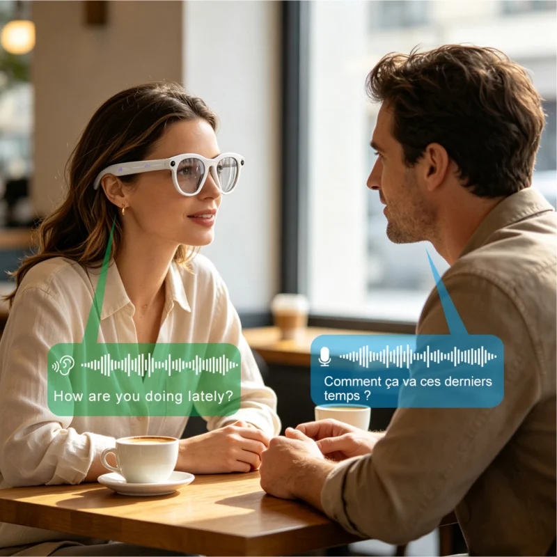 New Smart AI Glasses 500W Shooting Camera HD Photo Video Voice Call Translation Waterproof Bluetooth AI Motorcycle Glasses ﻿