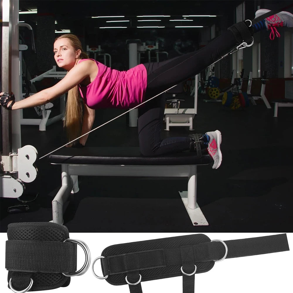 1PCS/2PCS Ankle Straps for Cable Machines Kickbacks - Adjustable Comfort Ankle Cable Attachments for Gym Ankle Cuff Women Men