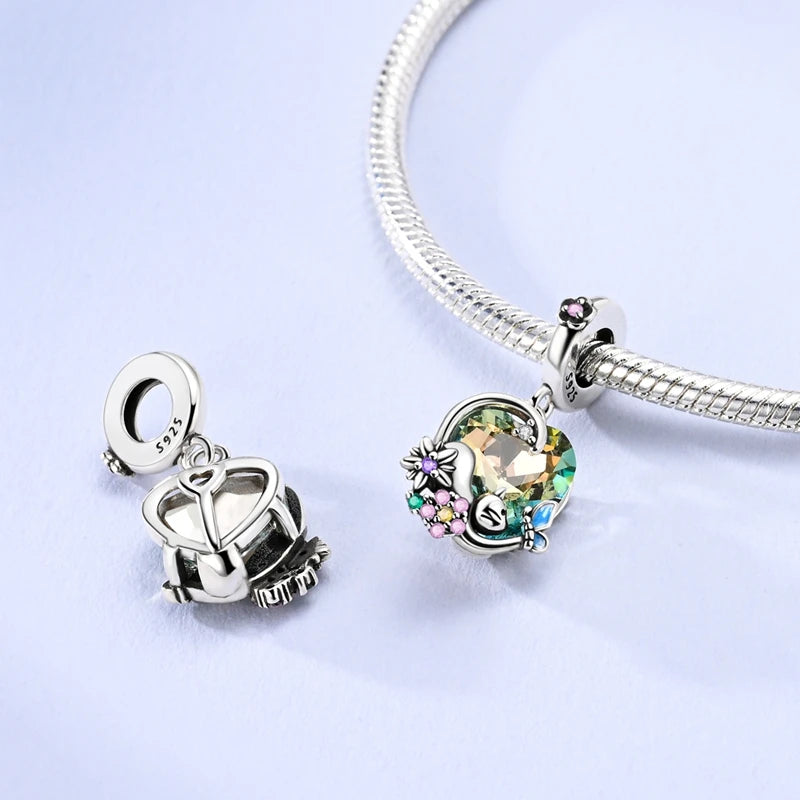 New Original Charm Beads 925 Sterling Silver Butterfly Hot Air Balloon Dangle For Bracelet Women Girl Fine DIY Jewelry Gift