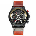 Casual Sport Watches for Men Top Brand Luxury Military Leather Wrist Watch Man Clock Fashion Chronograph Wristwatch relógio