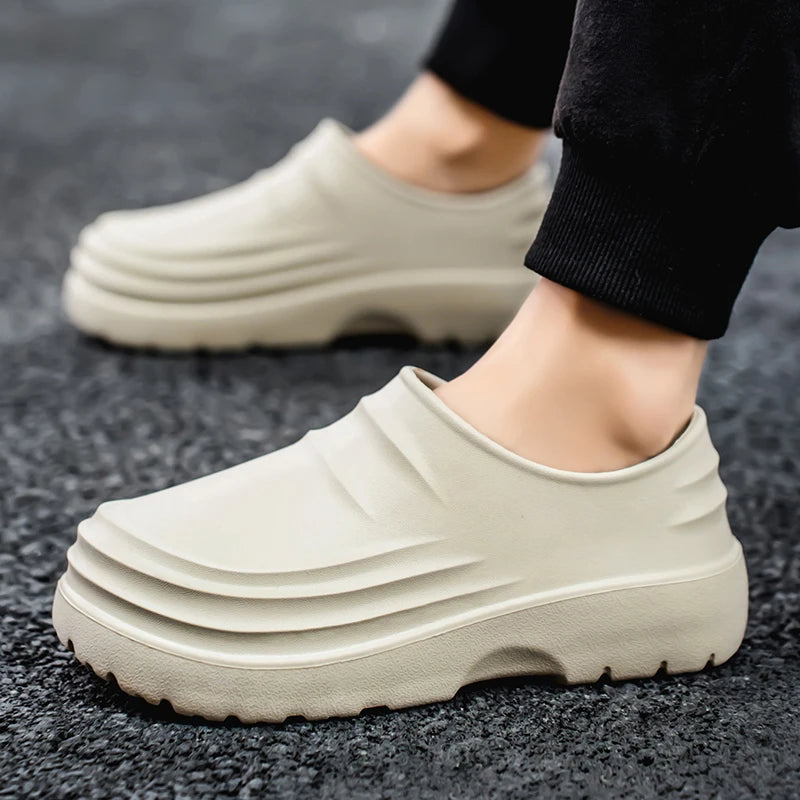 Men's Chef Shoes Summer Spring and Autumn Slippers Men Kitchen Shoes Couple Waterproof Shoes Women Chef Shoes EVA Man Sandals
