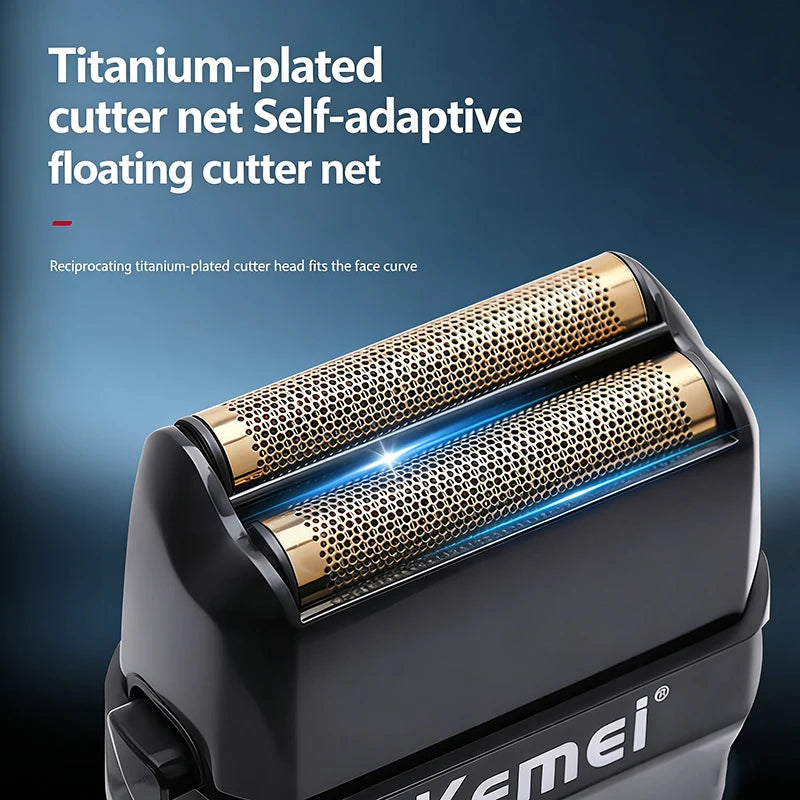 Kemei KM-T420 Electric Beard Shaver LED Digital Display Screen Reciprocating Shaver Electric Men's Shaver