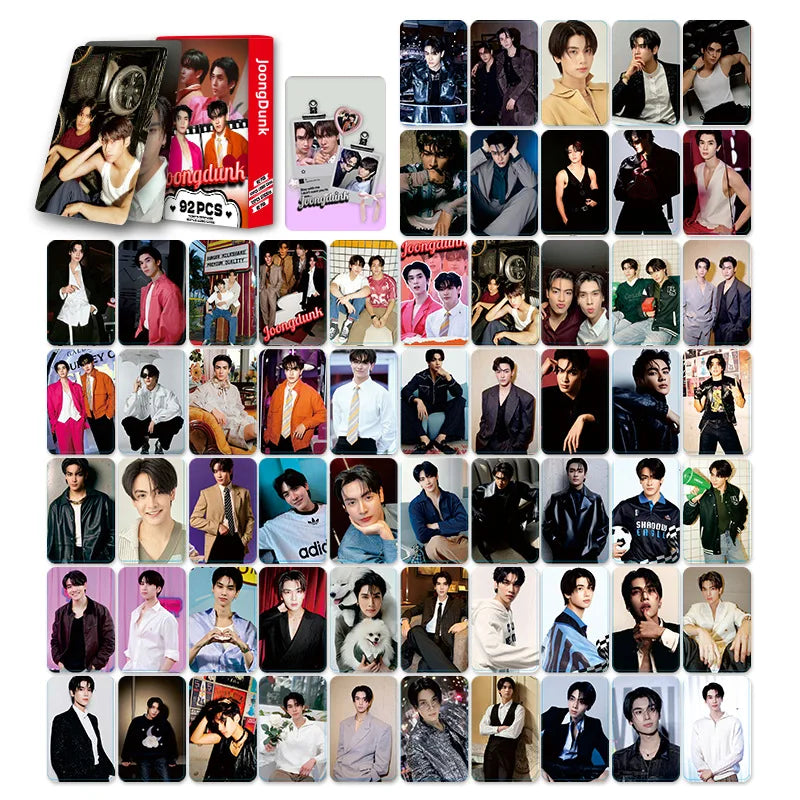 92Pcs/Set Thailand Stars JoongDunk Laser Lomo Card Joong&Dunk Characters Small Cards Photocard With Stickers Fans Support Card
