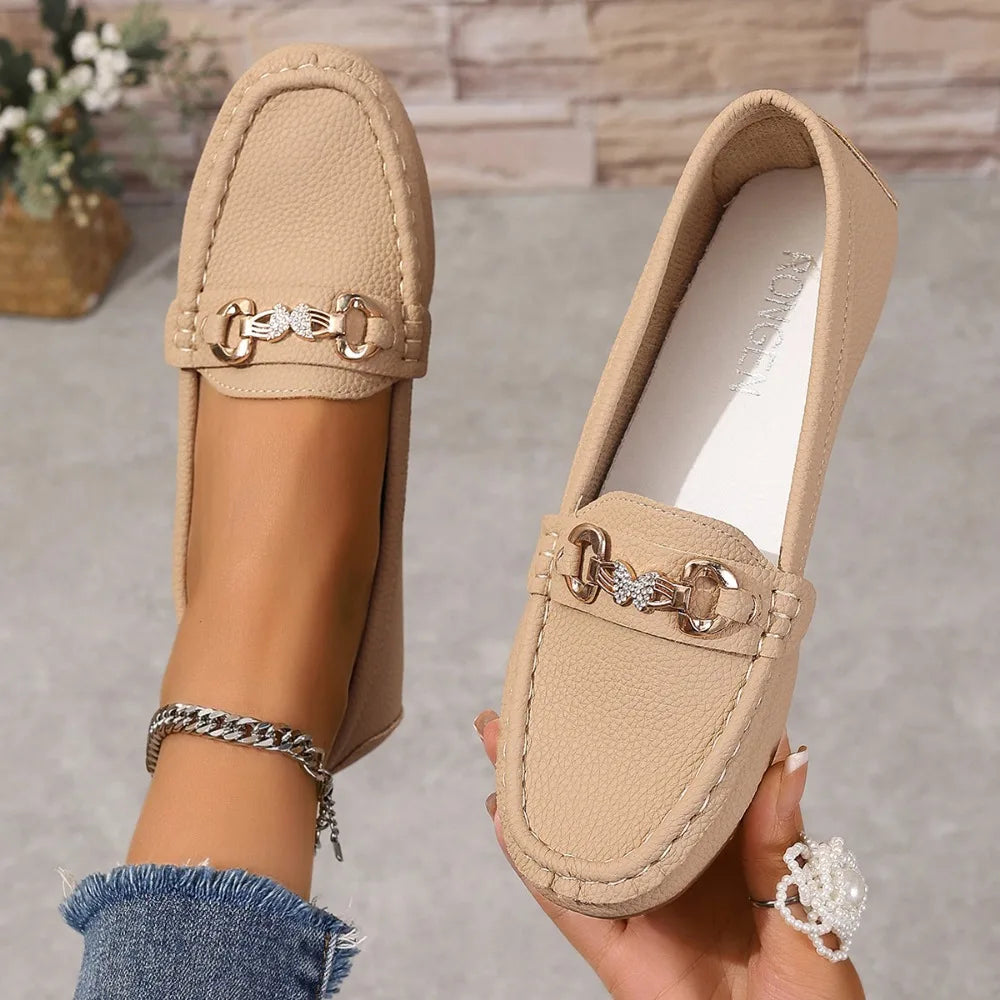 New Women's Casual Slip on Mary Jane Shoes Spring Autumn Fashion Round Toe Solid Soft Sole Flat Loafers Zapatos De Mujer luxury