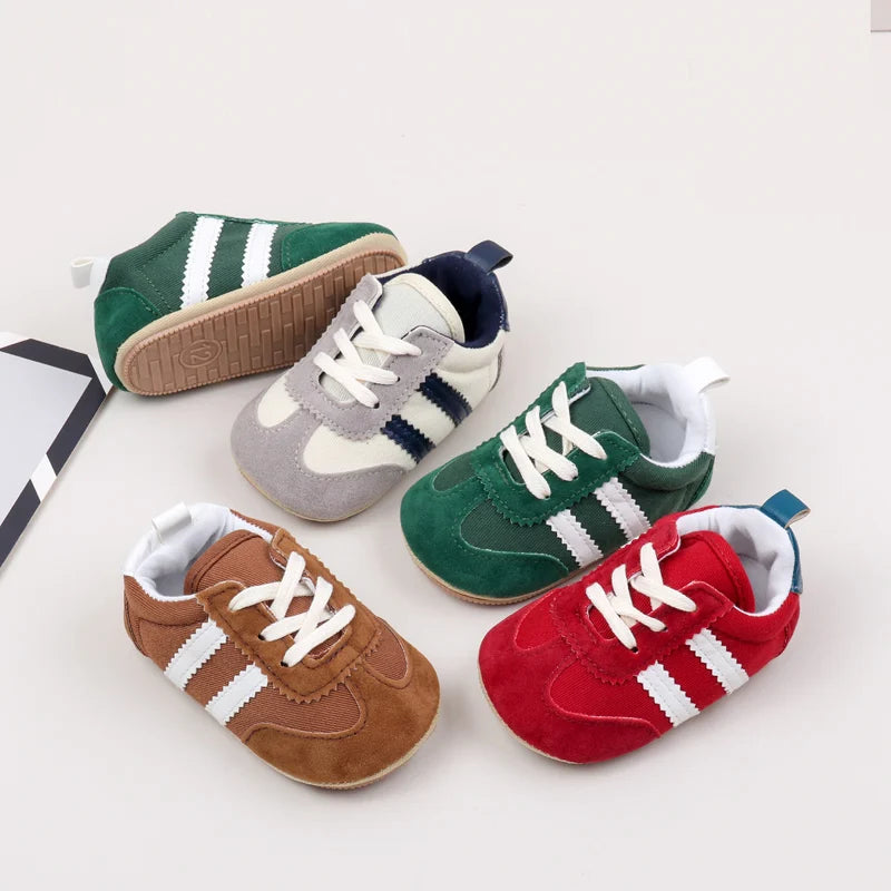 Sapatilhas Desportivas Casuais de Bebé em Alta, Primavera e Outono, Rapazes e Raparigas, Sola em PVC de Alta Qualidade, Sapatos de Pré-caminhada Antiderrapantes BLS4034