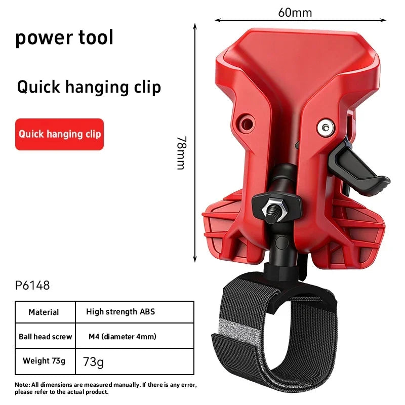 Self-locking Drill Holder Belt Clip Quick Release Heavy Duty Tool Holster for Power Drill Electric Screwdriver Tools Accessories