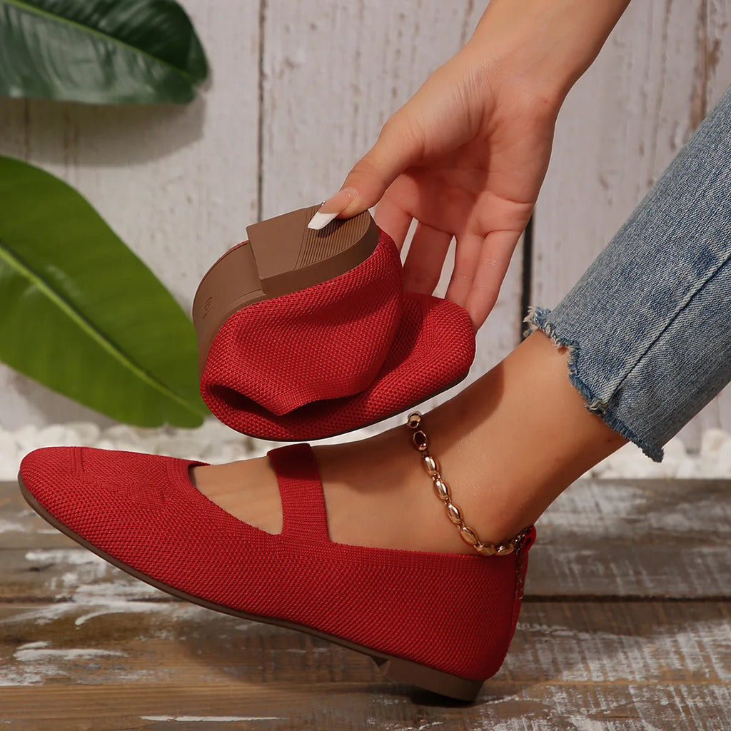 2026 New Fashionable Comfortable Mesh Flat Loafers Retro Breathable Casual Women Lightweight Shallow Shoes Zapatos De Mujer