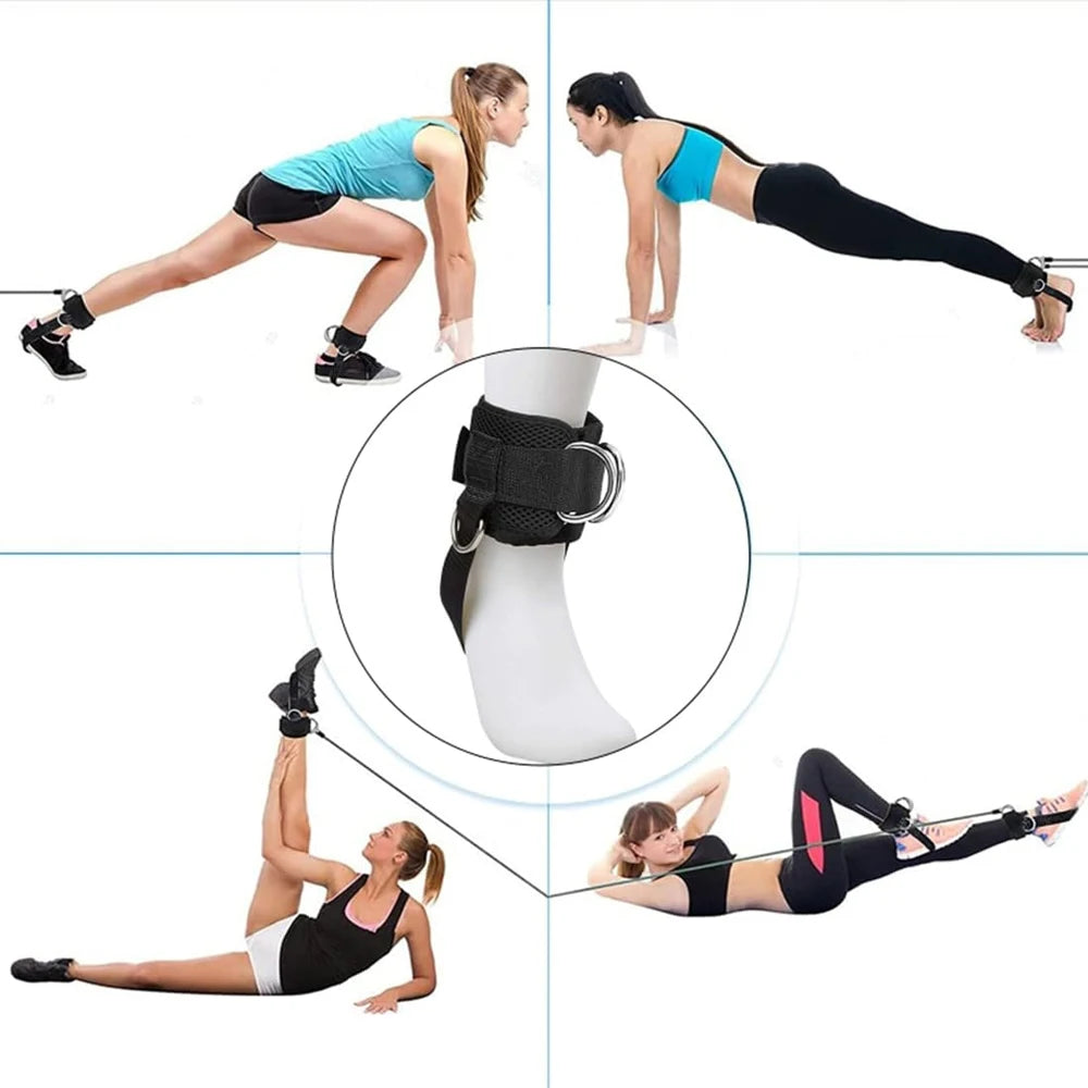 1PCS/2PCS Ankle Straps for Cable Machines Kickbacks - Adjustable Comfort Ankle Cable Attachments for Gym Ankle Cuff Women Men