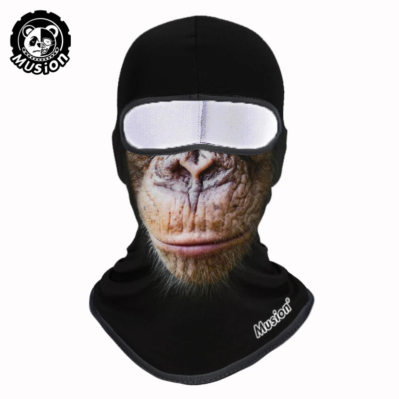 Musion Balaclava Helmet Liner Full Face Mask Skull Print Moto Topeng Muka Rider for Cycling and Riding Motorcycle