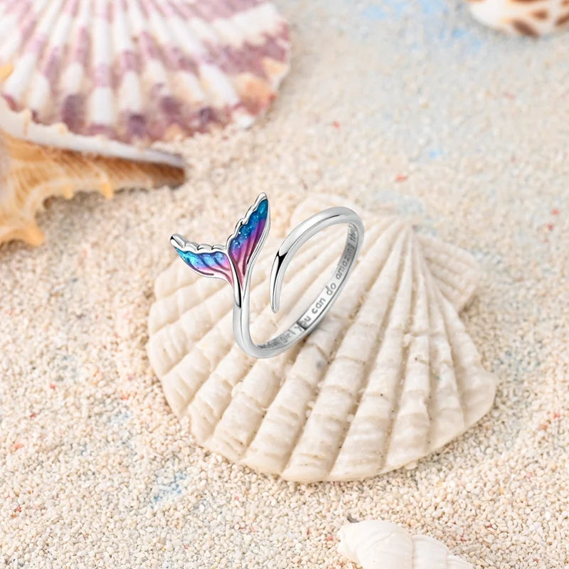 925 Silver Open Ring Sunflower Bee Star Eternal Love Jewelry Women's Wedding Gift