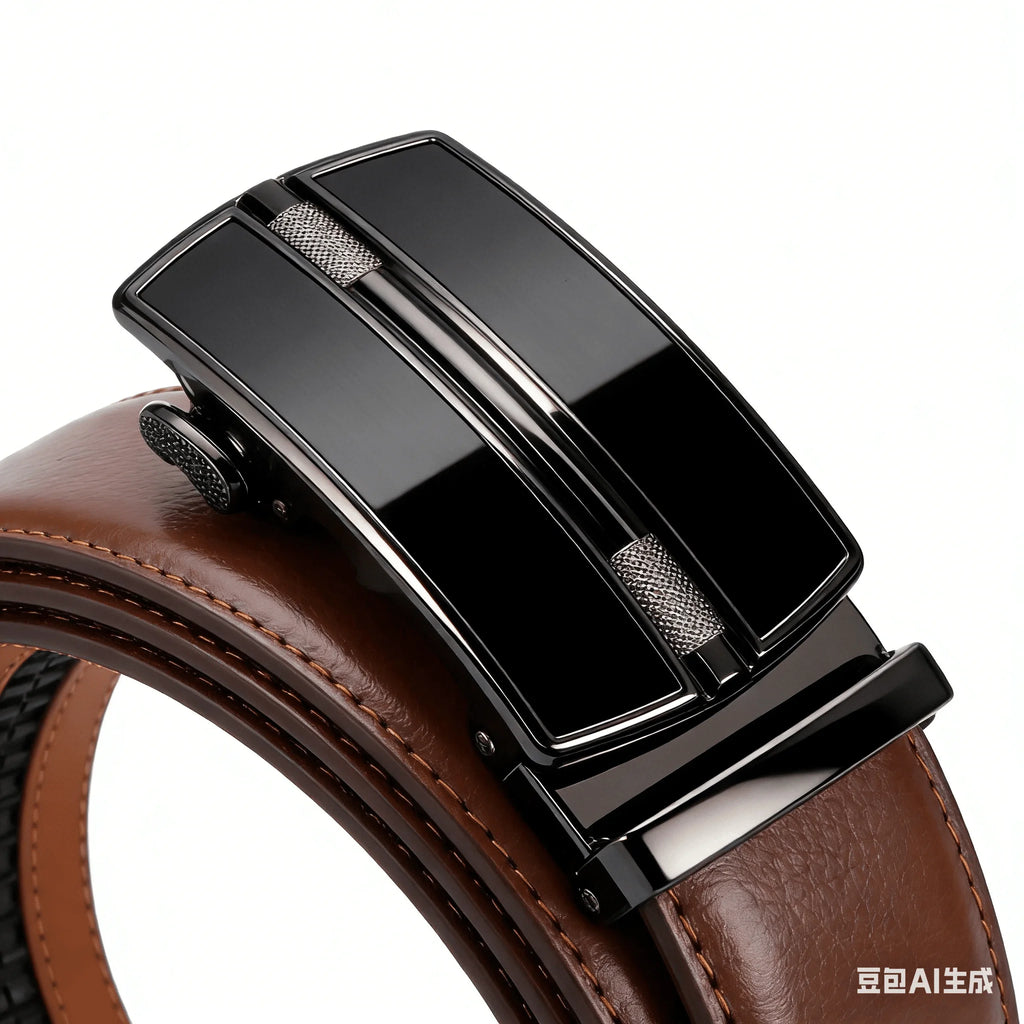 Men's Automatic Genuine Leather Luxury Belt Metal Automatic Buckle Male Waistband Designer High Quality Black Brown Waist Belts