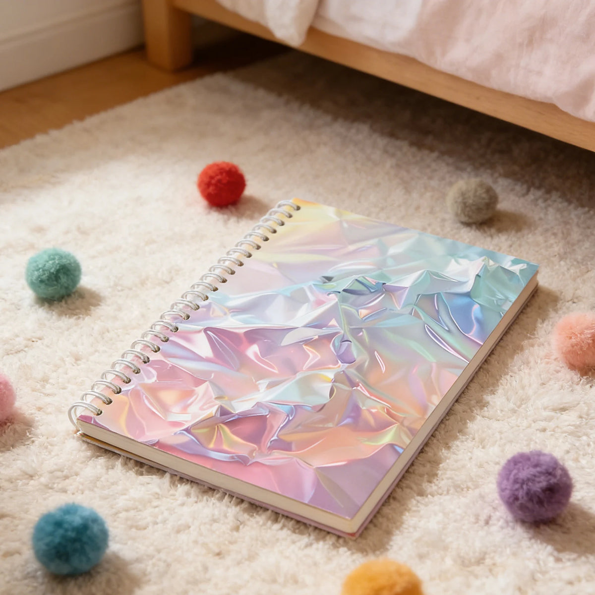 Double Sided Release Paper Notebook Binder with Thick Loose Leaf Sheets for Scrapbooking Sticker Organization Creative Planning